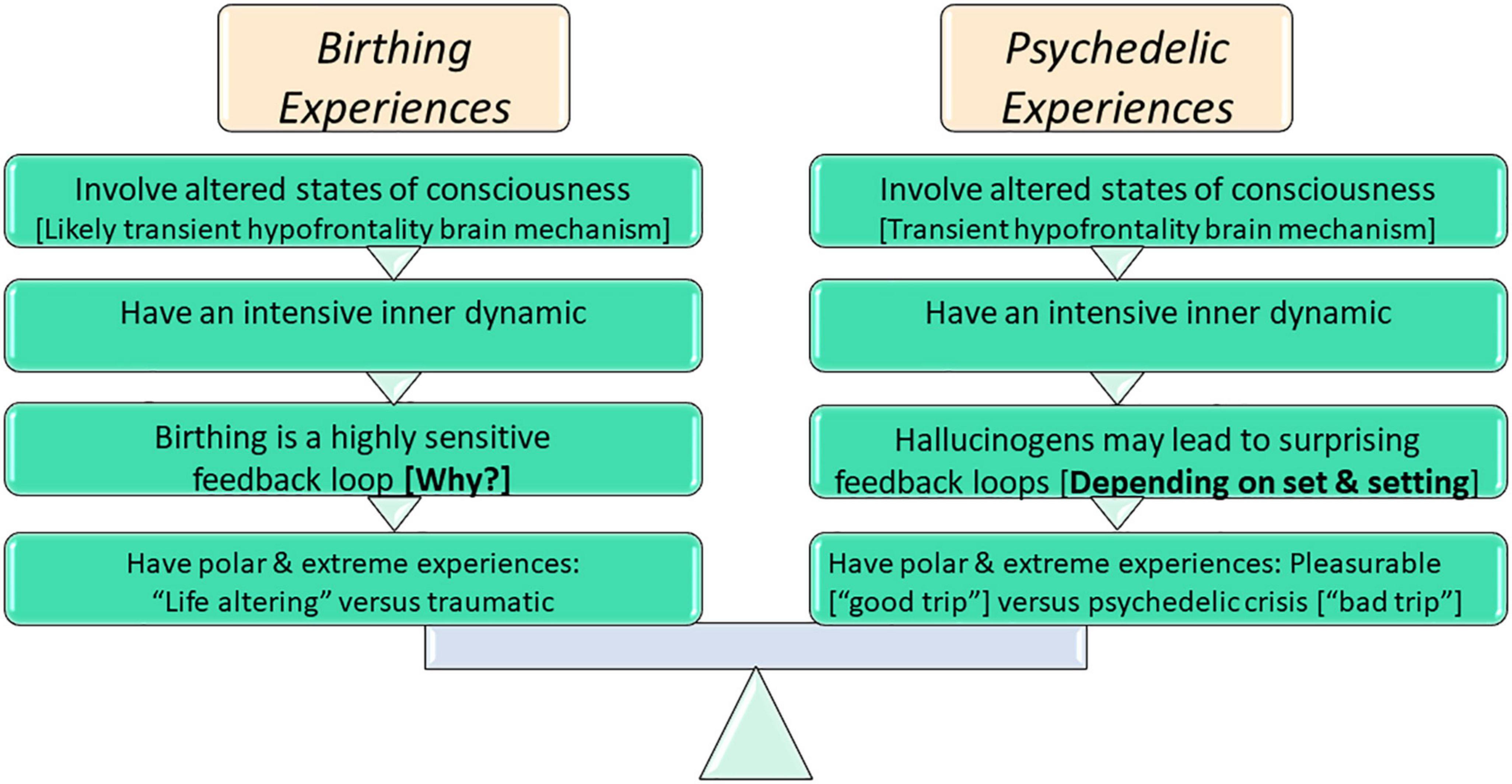 Navigating intensive altered states of consciousness: How can the set and setting key parameters promote the science of human birth?